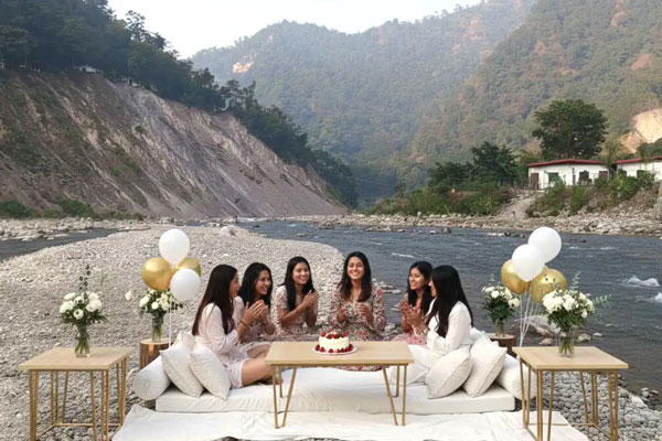 Birthday celebration in Rishikesh